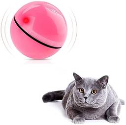 Brinquedos interativos Cat Toys Ball Best Smart Cat Interactive Brinquedos automáticos autorrotativos e USB recarregável luz LED gato eletrônico brinquedo bola para interior gatos gatinho exercícios brinquedosBojafa vermelho