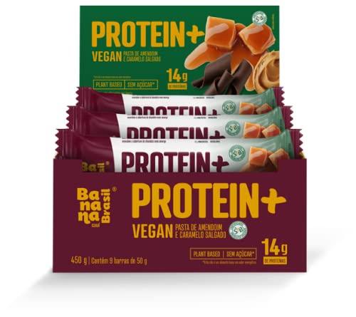 Barra de Proteina Protein + recheio de Pasta de amendoim e caramelo salgado Display com 9 unidades de 50g