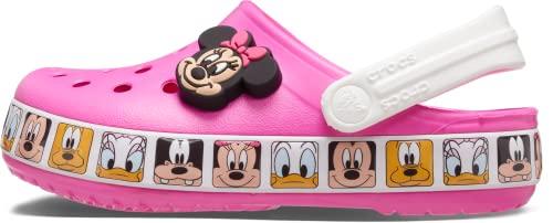 Crocs FunLab Disney Minnie Mouse Sandália, Meninos e Meninas, Rosa (Electric Pink), 28