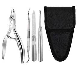 Fantercy 4 unidades/conjunto de cortador de unhas cortador aparador kit de higiene conjunto de manicure Pedicure dedo do pé conjunto de ferramentas de arte de unhas com bolsa de armazenamento