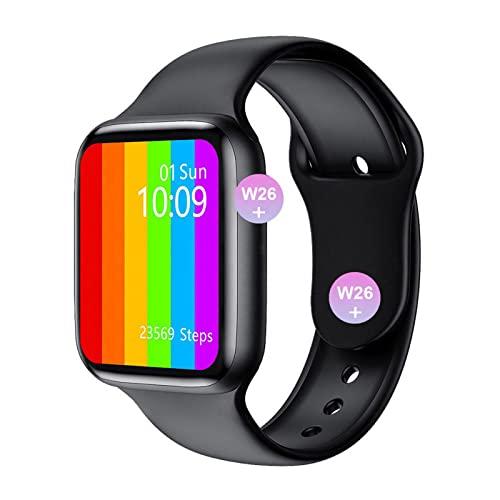 Relógio inteligente, pulseira esportiva Bluetooth, Smart Watch W26+ relógio inteligente W26+ relógio de tela sensível ao toque chamada à prova d'água?preto)?
