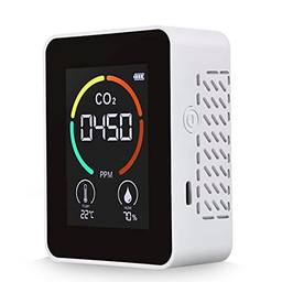 Duotar Detector de dióxido de carbono 3 em 1 Monitor de qualidade do ar Temperatura Umidade Analisador de ar para CO2 Medidor digital de CO2 para escritórios domésticos