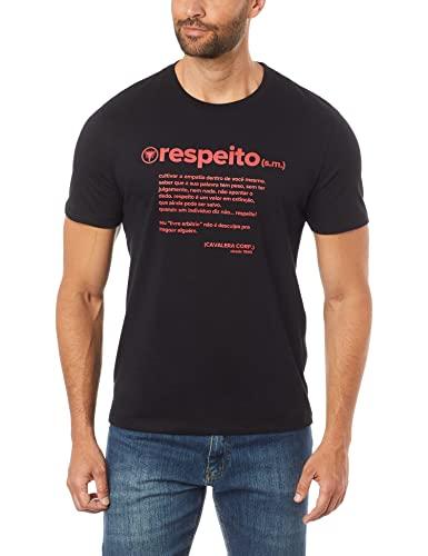 Camiseta Manga Curta Respect S.M, Masculino, Cavalera, Branco, P