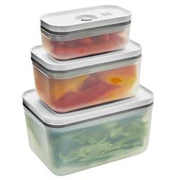 ZWILLING Recipiente de armazenamento de alimentos Fresh & Save de 3 peças, tamanhos variados, recipiente de preparação de refeição, sem BPA