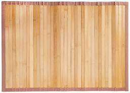 iDesign Tapete de piso de bambu Formbu antiderrapante, resistente à água para banheiro, cozinha, entrada, corredor, escritório, lamroom, penteadeira, 43 x 60 cm, bege natural, 81132