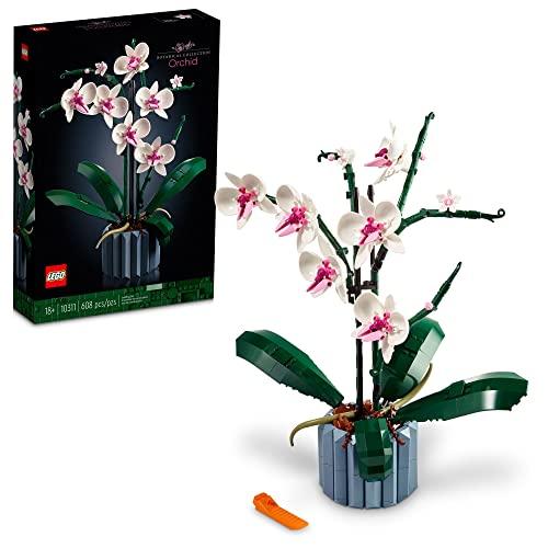 LEGO® Orquídea 10311 Kit de Construção de Decoração de Plantas para Adultos; Construir uma Peça de Exposição de Orquídeas para Casa ou Escritório (608 peças)