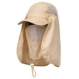 Andoer Chapéu com viseira de caminhada esportiva ao ar livre Proteção UV Proteção do rosto, pescoço, pesca Boné de proteção solar