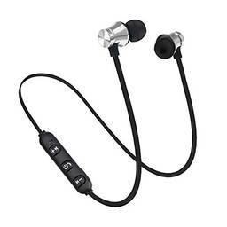 heave Fones De Ouvido Sem Fio Bluetooth, Fones De Ouvido Magnéticos Universais Bluetooth 5.0, Fones De Ouvido Intra-auriculares à Prova De Suor Com Microfone, Fones De Ouvido Esportivos à Prova D'água Para Prata