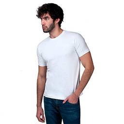 Camiseta Básica Masculina T-Shirt 100% Algodão (Branca, P)