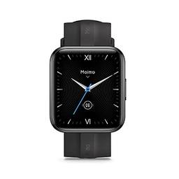 Relógio inteligente 70mai Maimo Watch Flow GPS Smartwatch 1.6 polegadas HD display, freqüência cardíaca, sangue de oxigênio, relógio com bateria de 12 dias (Black)