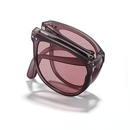 Cyxus Óculos de Sol Dobráveis para Mulheres/Homens, Oculos Dobráveis com Proteção UV de Lente Polarizada Armação TR90 Ultraleves (4Lentes roxas com armação roxa 1019)