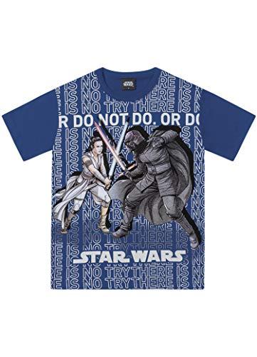 Camiseta Camiseta Star Wars, Fakini, Meninos, Azul Escuro, 4