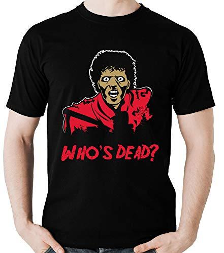 Camiseta Camiseta Who's Dead Thriller Michael Jackson camisa Blusa, Dragon Store, Adulto unissex, Preto, G