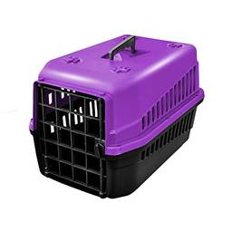 Caixa De Transporte N3 Para Cão Cachorro Gato Média A Grand Cor:lilas