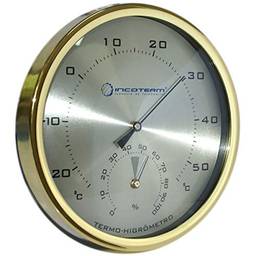 Termo Higrometro Analogico Medidor De Umidade E Temperatura Com Fio Bimetalico Incoterm