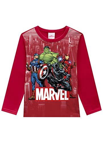Camiseta Marvel, Brandili, meninos, Bordô, 10