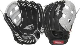 Rawlings Luva de beisebol juvenil Sure Catch Series, Pro H Web, 28 cm, mão direita, preto/cinza