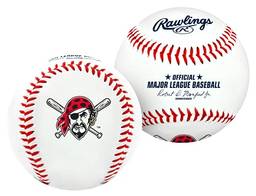 Rawlings Bola de beisebol com logotipo do time Pittsburgh Pirates da MLB, oficial, branco