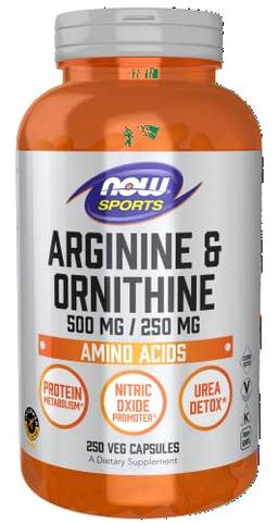 NOW Foods - NOW Sports Arginina e Ortinina 500/250-250 Cápsulas