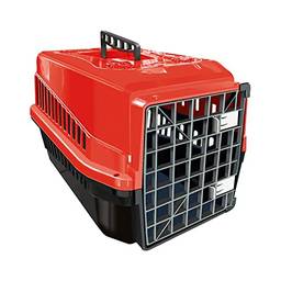 Caixa De Transporte N3 Para Cão Cachorro Gato Média A Grand Cor:vermelho