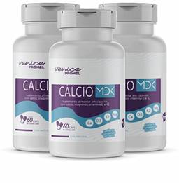 Kit Com 3 - MDK Cálcio, Magnésio, Vitamina D3 e Vitamina K2 60 Capsulas de 500mg Promel