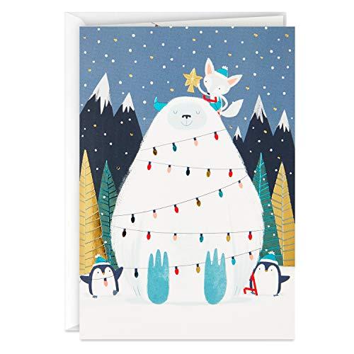 Hallmark UNICEF Caixa de cartões de Natal, Yeti (12 cartões e 13 envelopes)