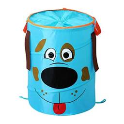 Balacoo caixa organizadora de brinquedo para guardar brinquedos com alça para lanches e roupas sujas e brinquedos infantis (azul celeste)