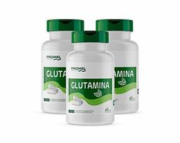 Kit Com 3 Glutamina Promel 60 Capsulas de 600mg
