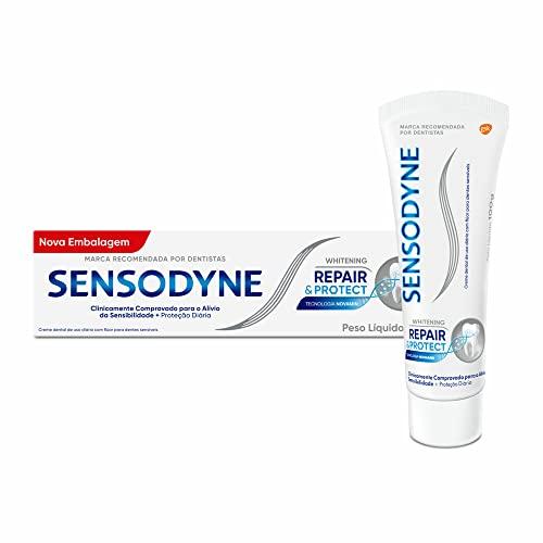 Sensodyne Repair & Protect Whitening Creme Dental Branqueador para Dentes Sensíveis, 100g
