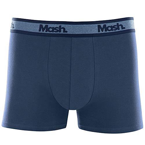 Mash Boxer Cotton Liso, Masculino, Azul, GG