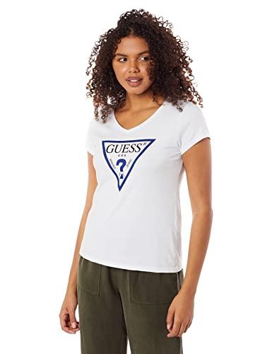 T-Shirt Silk Triang Vazado, Guess, Feminino, Branco, XG