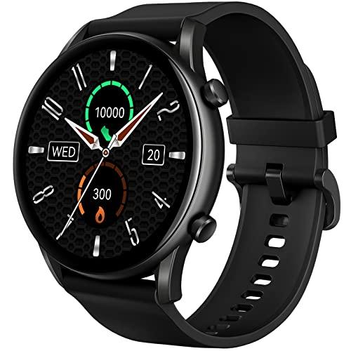 HAYLOU RT2 Smartwatch, 1,32" tela sensível ao toque para homens, SpO2/frequência cardíaca/monitor de sono rastreador de calorias IP68 à prova d'água, Relógio inteligente para Android iOS, Classic Black