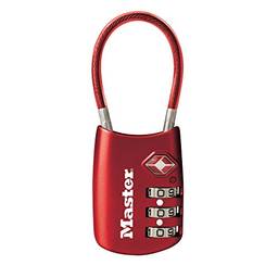 Master Lock 4688D Set Your Own Combination Cadeado de bagagem aprovado pela TSA, 1 pacote, vermelho