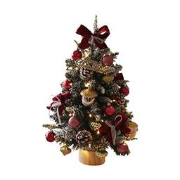 Mini natal - Árvores Natal artificiais mesa com enfeites - Decoração Natal pequena para mesa para casa sala mesa lareira