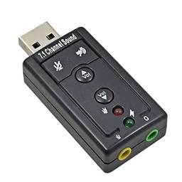 Placa de Som Conversor USB 7.1 Adaptador de Fone e Microfone Áudio Stereo 2 Funções Para Carro ONYK