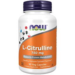 NOW Foods - L-Citrulina 750 mg - 90 cápsulas vegetais