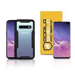 Kit Capa Dual Shock e Película de Nano Gel Dupla para Samsung Galaxy S10 Plus - Gorila Shield
