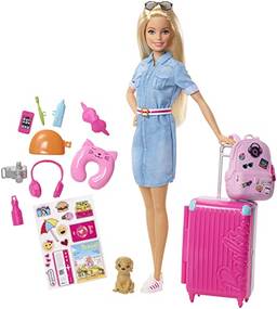 Barbie - Barbie Explorar e Descobrir Barbie Viajeira Fwv25 Mattel Multicor