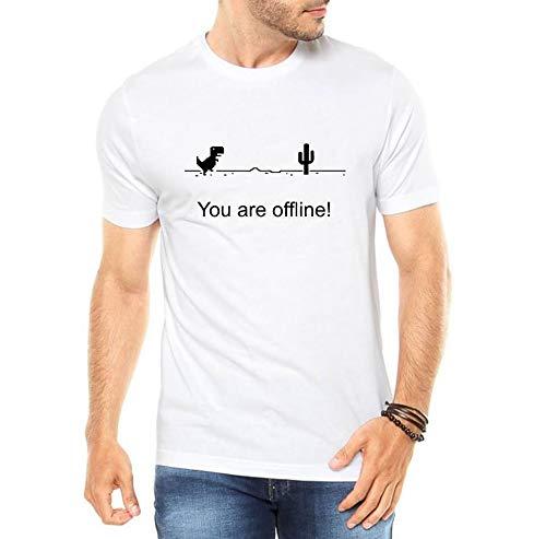 Camiseta Masculina You Are Offline Frase Nerd Geek Tumblr Branca