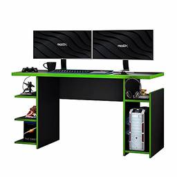 Mesa para Computador/Gamer Mx Verde com 5 Prateleiras e Gancho para Headset