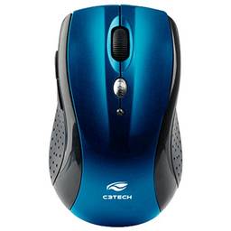 C3 TECH M-W012BLV2 Mouse sem Fio com Tecnologia Free Smart Link, Azul, até 1600 DPI, 40 x 65 x 105 mm