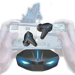 Fone de Ouvido Bluetooth para Jogos JINQII, Fone sem fio Gamer Com Luz de Respiração Colorida, Game| Music Dual Mode, Fone de Ouvido para Jogos para Posicionamento de áudio