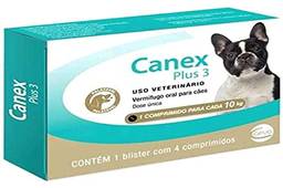 Vermífugo Canex Plus 3 Ceva com 4 Comprimidos Ceva para Cães