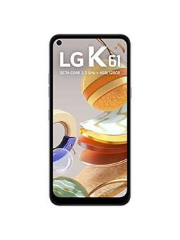 Smartphone LG K61 ,128GB, RAM de 4GB, Tela de 6,55" HD+ 19.5:9, Inteligência Artificial,Câmera Quádrupla e Processador Octa-Core 2.3, Titanium