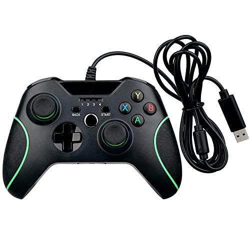 OSTENT Controle USB com fio joystick gamepad para Microsoft Xbox One/Xbox One S/Windows PC Laptop cor preta
