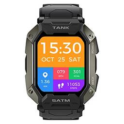 Strachey TANK M1 Smartwatch robusto para esportes ao ar livre 1,72'' 280*320 tela de toque completo corpo resistente 5ATM e IP69K monitor de freqüência cardíaca à prova d'água 50 dias em espera 24
