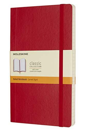 Caderno, Moleskine, Classic Collection, Pautado, Tamanho G, 13cmx21cm, Vermelho