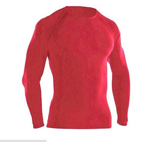 Camisa Termica Adulto Blusa Proteção UV 50 Quente/Frio Fitness Esporte (M, vermelho)