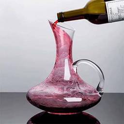 Decanter Vinho 1,5l Vidro Lapidado C/ Alça Aerador
