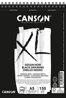 Bloco Xl dessin noir black A5 150g com 20 folhas Canson